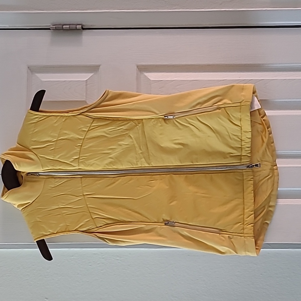 Yellow Women's Zip-Front Quilted Vest